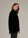 Bella DahlVelvet Notch Collar Belted Blazer - BlackSweaters & Jackets